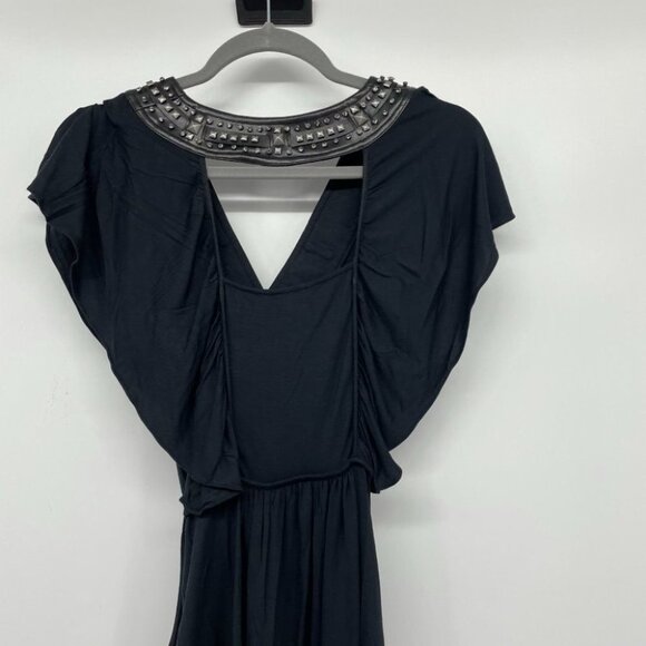 Faith Connexion studded v neck black  mini dress - Picture 14 of 15